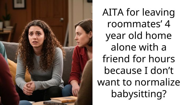 AITA for leaving roommates’ 4 year old home alone with a friend for hours because I don’t want to normalize babysitting?
