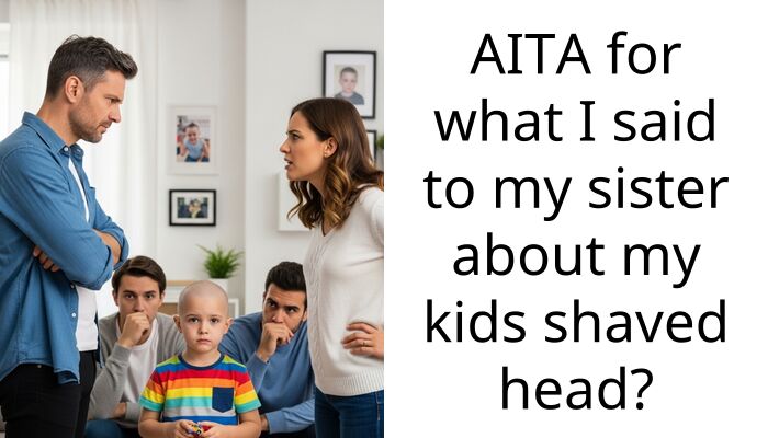 AITA for what I said to my sister about my kids shaved head?