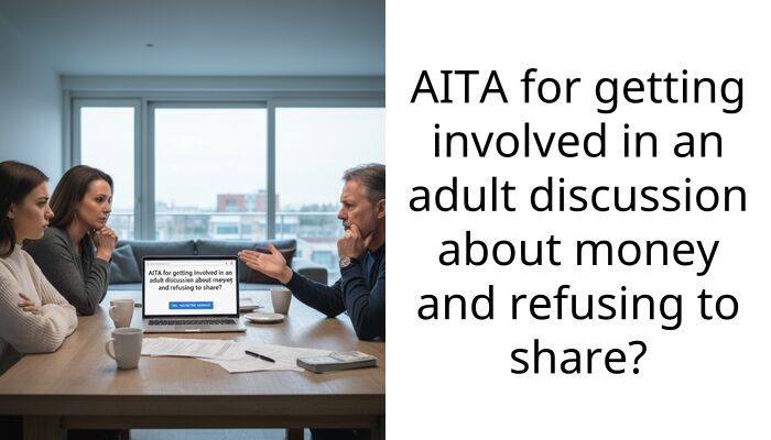 AITA for getting involved in an adult discussion about money and refusing to share?