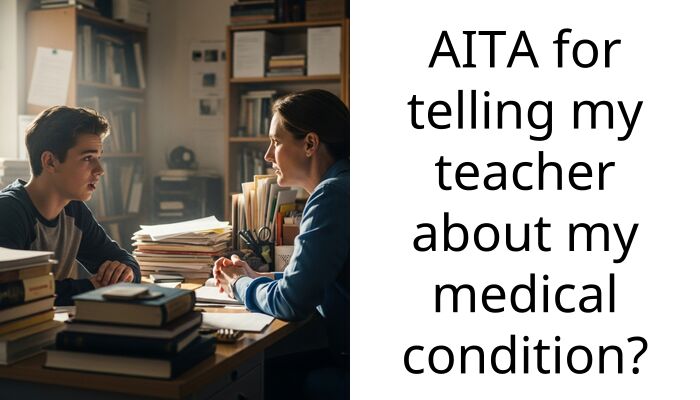 AITA for telling my teacher about my medical condition?