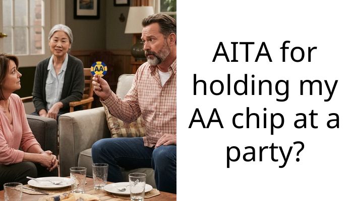 AITA for holding my AA chip at a party?