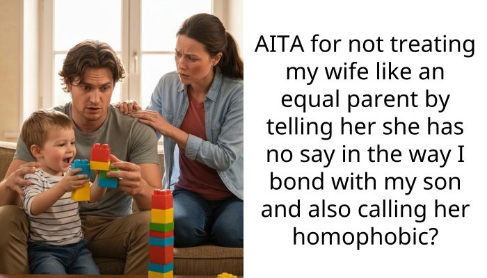 Father of Twins Doesn’t See His Wife as an Equal Parent to His Kids and Calls Her H**ophobic