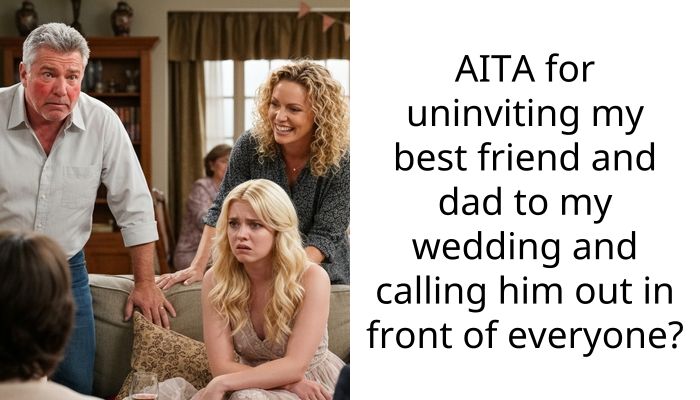 AITA for uninviting my best friend and dad to my wedding and calling him out in front of everyone?