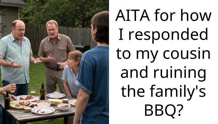 AITA for how I responded to my cousin and ruining the family’s BBQ?