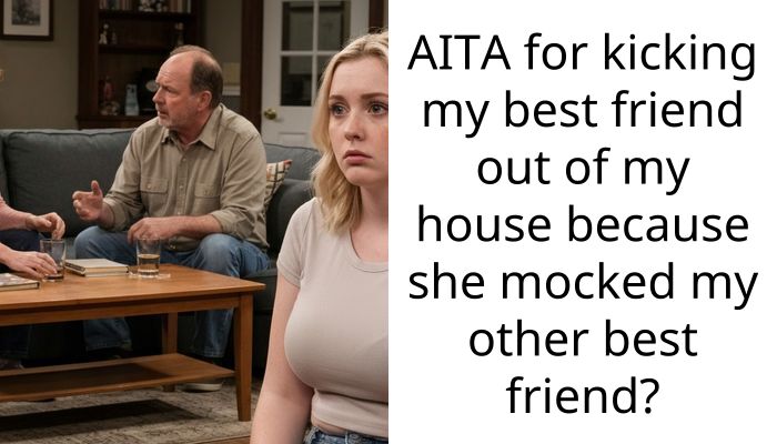 AITA for kicking my best friend out of my house because she mocked my other best friend?