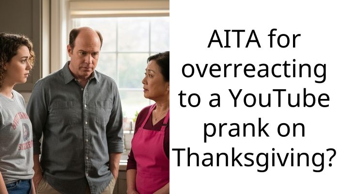 AITA for overreacting to a YouTube prank on Thanksgiving?