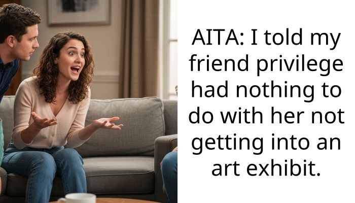 AITA: I told my friend privilege had nothing to do with her not getting into an art exhibit.