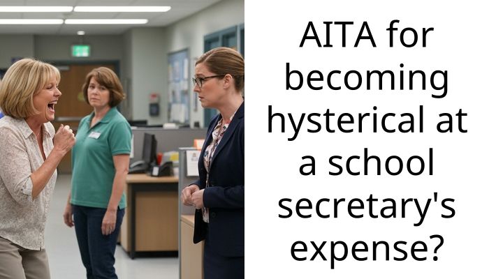 AITA for becoming hysterical at a school secretary’s expense?