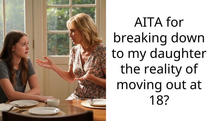 AITA for breaking down to my daughter the reality of moving out at 18?