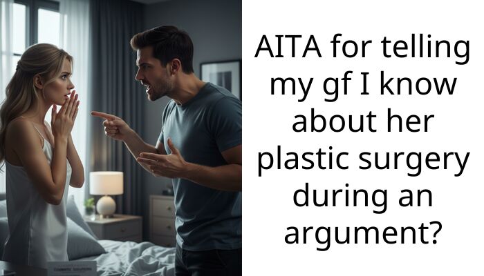 AITA for telling my gf I know about her plastic surgery during an argument?