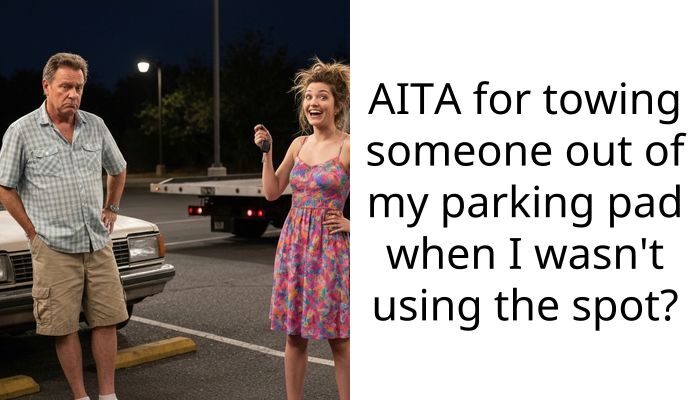 AITA for towing someone out of my parking pad when I wasn’t using the spot?
