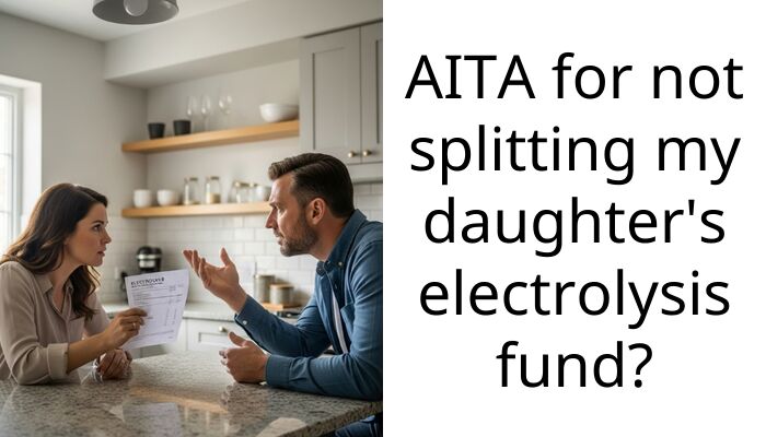 AITA for not splitting my daughter’s electrolysis fund?