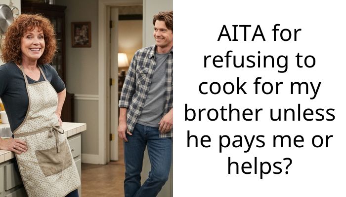 AITA for refusing to cook for my brother unless he pays me or helps?