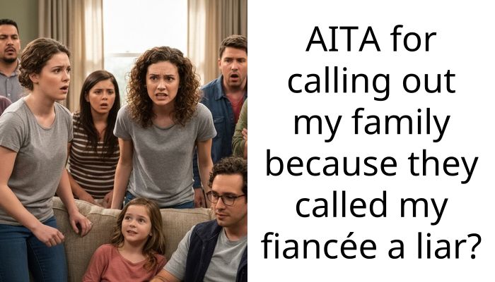 AITA for calling out my family because they called my fiancée a liar?