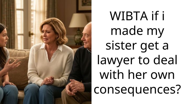 WIBTA if i made my sister get a lawyer to deal with her own consequences?