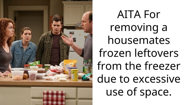 AITA For removing a housemates frozen leftovers from the freezer due to excessive use of space.