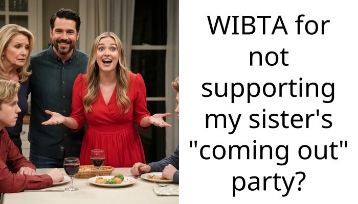WIBTA for not supporting my sister’s “coming out” party?