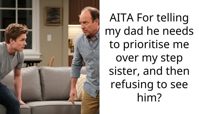AITA For telling my dad he needs to prioritise me over my step sister, and then refusing to see him?