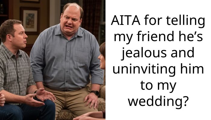 AITA for telling my friend he’s jealous and uninviting him to my wedding?