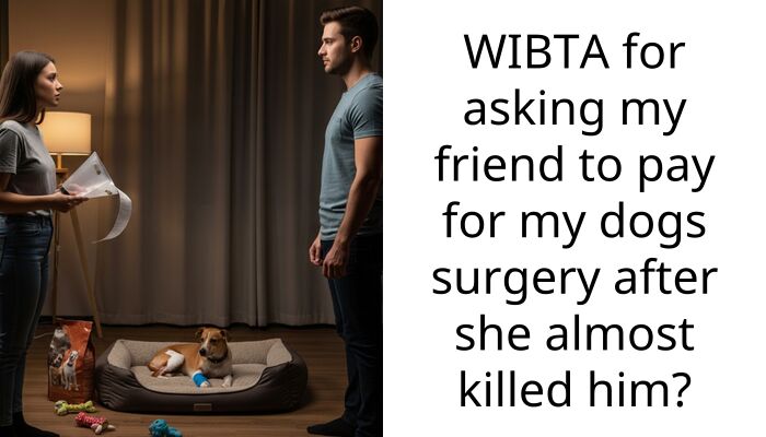 WIBTA for asking my friend to pay for my dogs surgery after she almost k**led him?