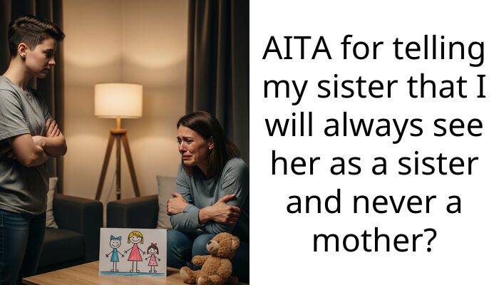 AITA for telling my sister that I will always see her as a sister and never a mother?