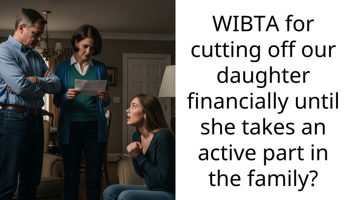 WIBTA for cutting off our daughter financially until she takes an active part in the family?