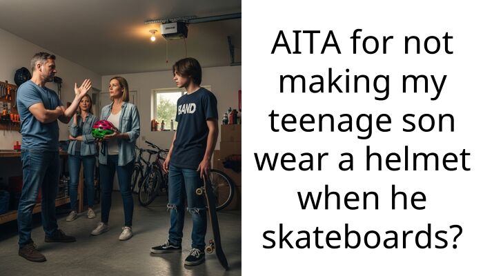 AITA for not making my teenage son wear a helmet when he skateboards?