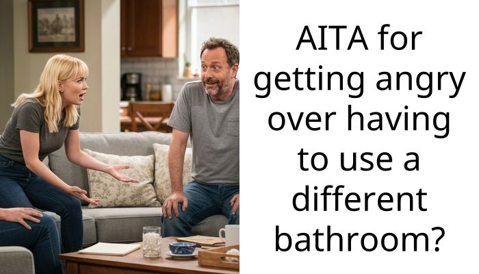 AITA for getting angry over having to use a different bathroom?