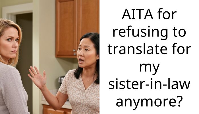 Family Furious At Redditor Because She Expects Her SIL To Learn French Instead Of Using Her As A Constant Translator