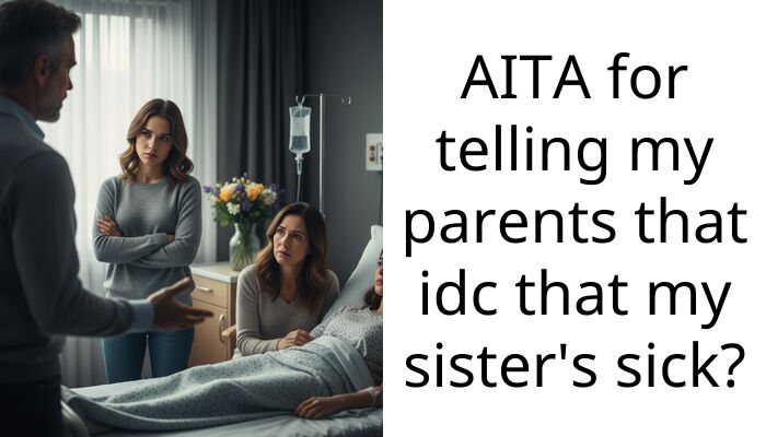 AITA for telling my parents that idc that my sister’s sick?