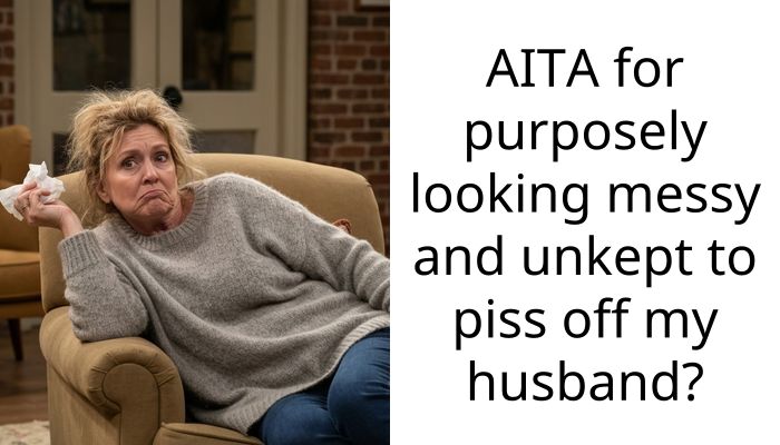 AITA for purposely looking messy and unkept to p**s off my husband?