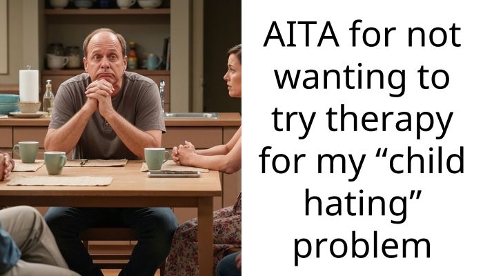 AITA for not wanting to try therapy for my “child hating” problem