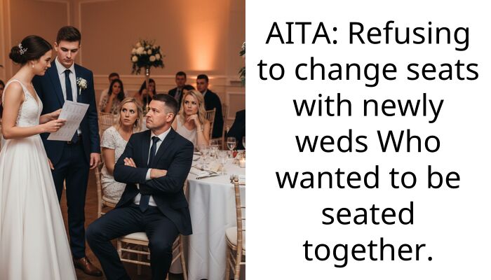 AITA: Refusing to change seats with newly weds Who wanted to be seated together.