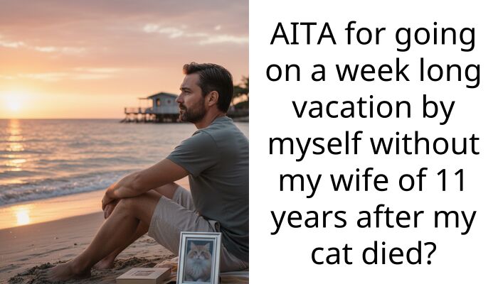 AITA for going on a week long vacation by myself without my wife of 11 years after my cat died?