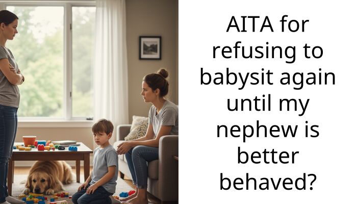 AITA for refusing to babysit again until my nephew is better behaved?