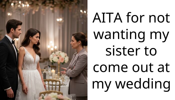 AITA for not wanting my sister to come out at my wedding