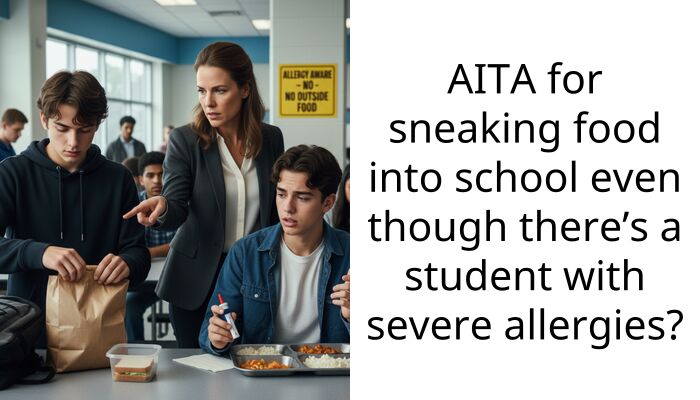AITA for sneaking food into school even though there’s a student with severe allergies?