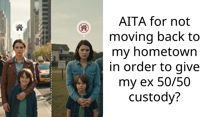 AITA for not moving back to my hometown in order to give my ex 50/50 custody?