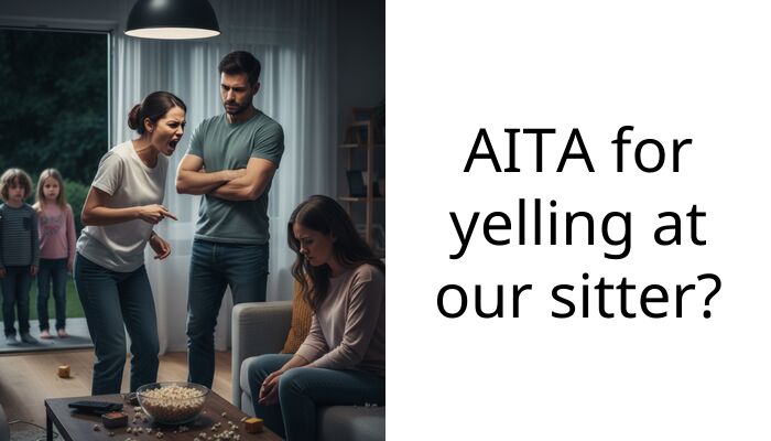 AITA for yelling at our sitter?