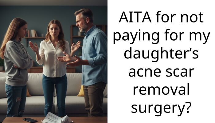 AITA for not paying for my daughter’s acne scar removal surgery?