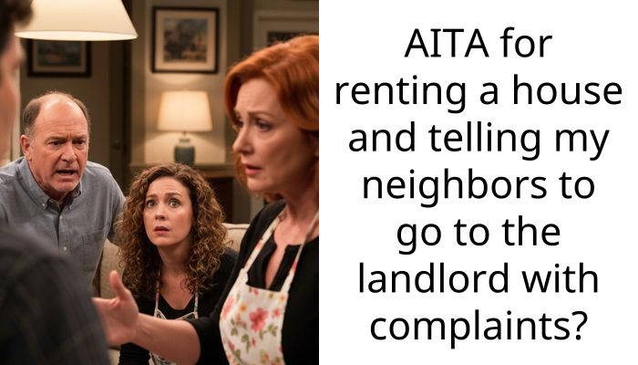 AITA for renting a house and telling my neighbors to go to the landlord with complaints?