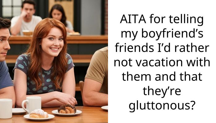 AITA for telling my boyfriend’s friends I’d rather not vacation with them and that they’re gluttonous?