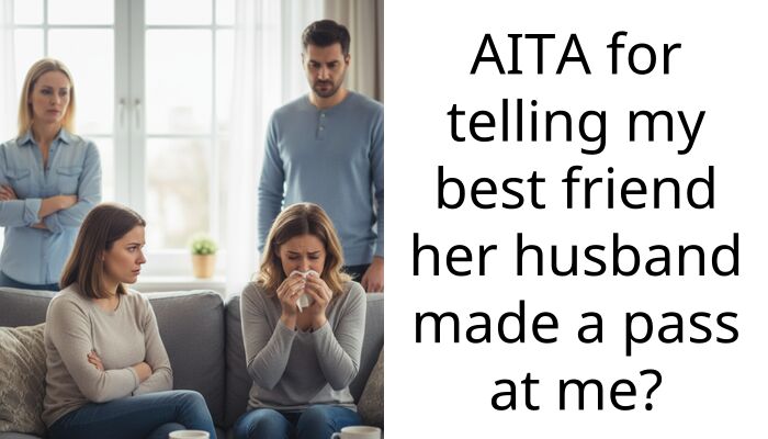 AITA for telling my best friend her husband made a pa*s at me?