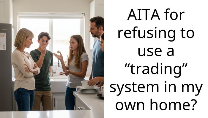 AITA for refusing to use a “trading” system in my own home?