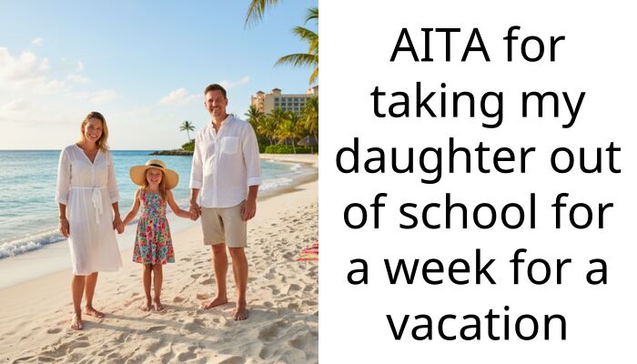 AITA for taking my daughter out of school for a week for a vacation