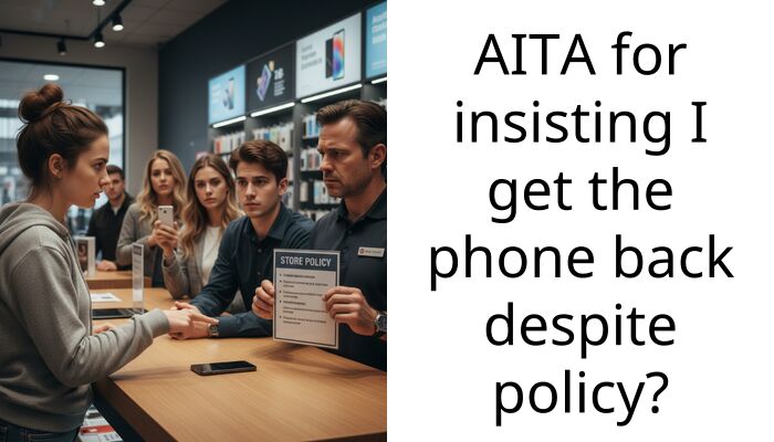 AITA for insisting I get the phone back despite policy?