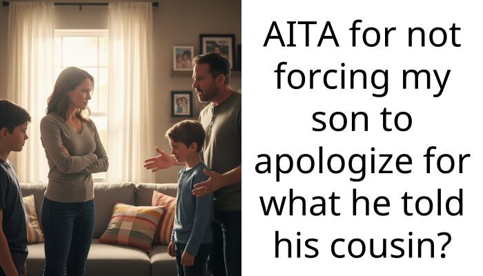 AITA for not forcing my son to apologize for what he told his cousin?