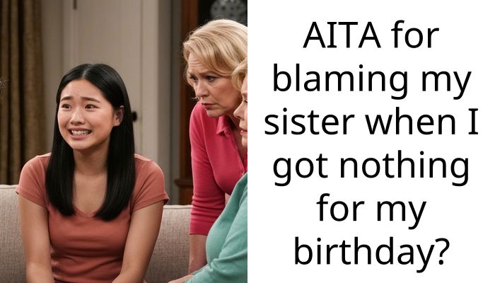 AITA for blaming my sister when I got nothing for my birthday?