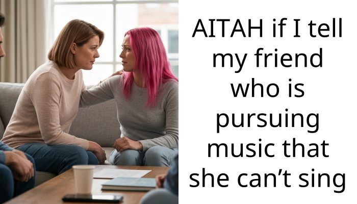 AITAH if I tell my friend who is pursuing music that she can’t sing