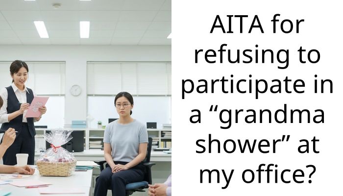 AITA for refusing to participate in a “grandma shower” at my office?